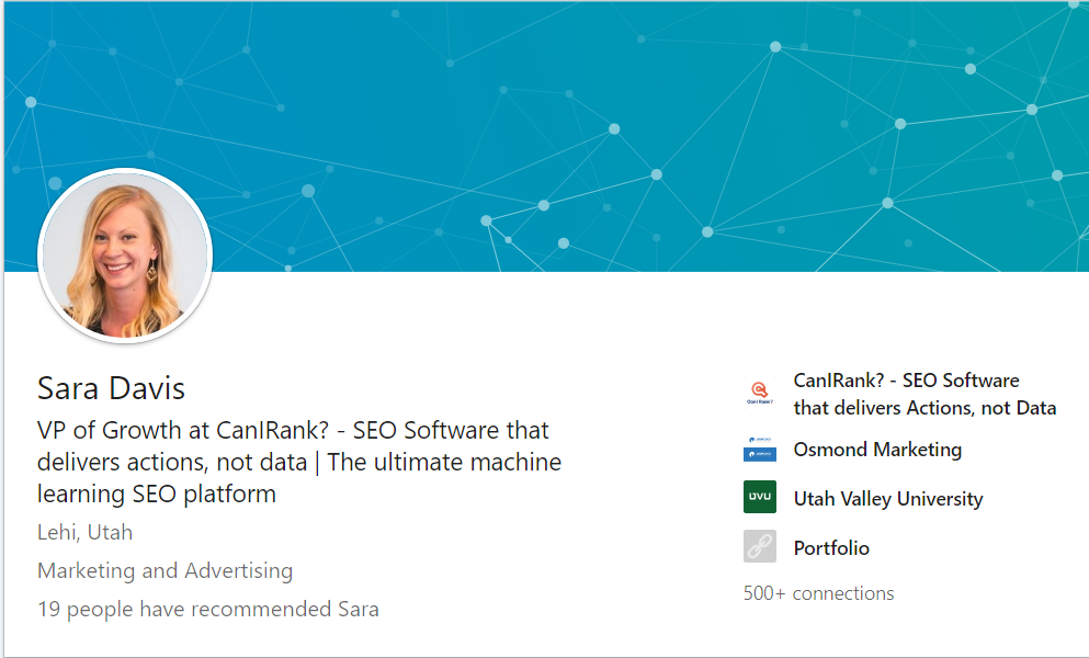 CanIRank Review- Sara Davis | CanIRank LinkedIn