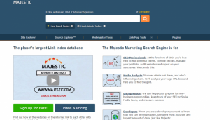Majestic Marketing Search Engine and SEO Backlink Checker