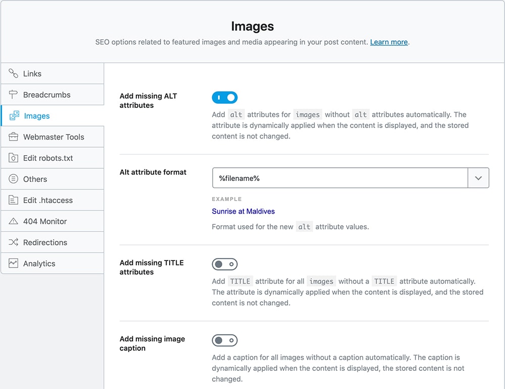 Advanced Image modules- rank math seo review