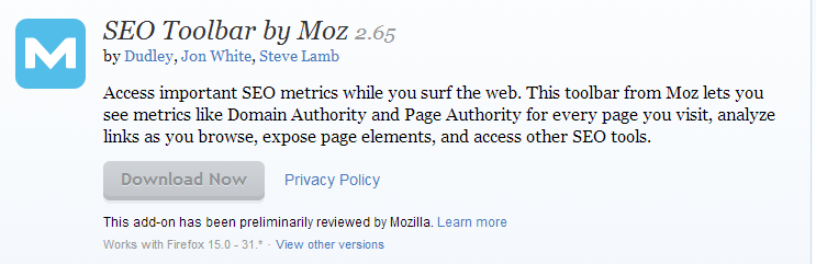 SEO Toolbar by SEOmoz