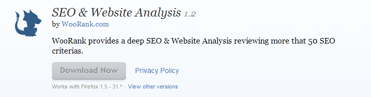 SEO Website Analysis Add ons for Firefox