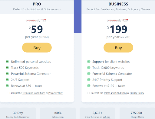 pricing rankmath- Rank Math review