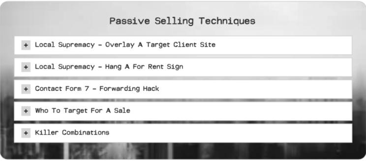 Passive Selling Techniques