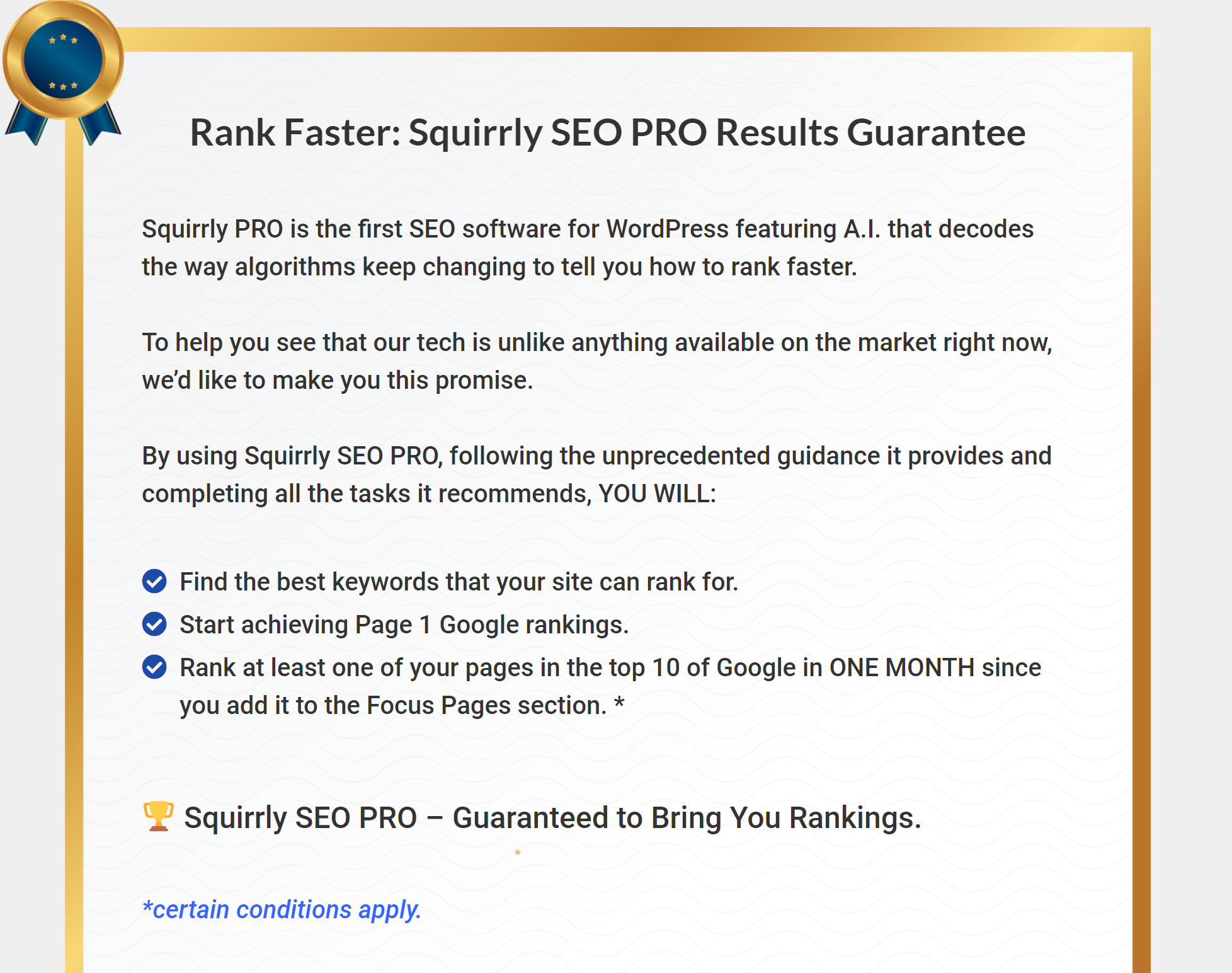 Squirrly SEO review plugin