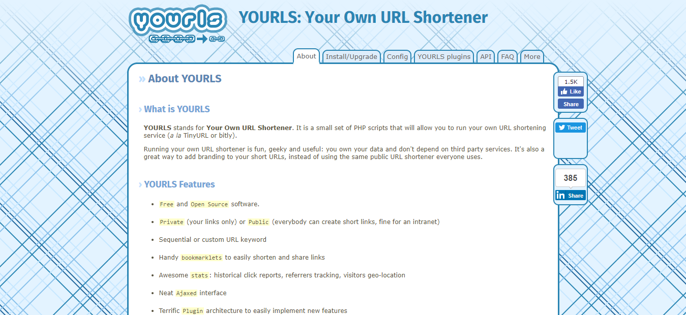 YOURLS Your Own URL Shortener